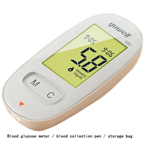 Yuwell 580 измеритель уровня глюкозы в крови, Домашний медицинский прибор для измерения уровня глюкозы в крови, полностью автоматический Высокоточный глюкозиметр для мужчин