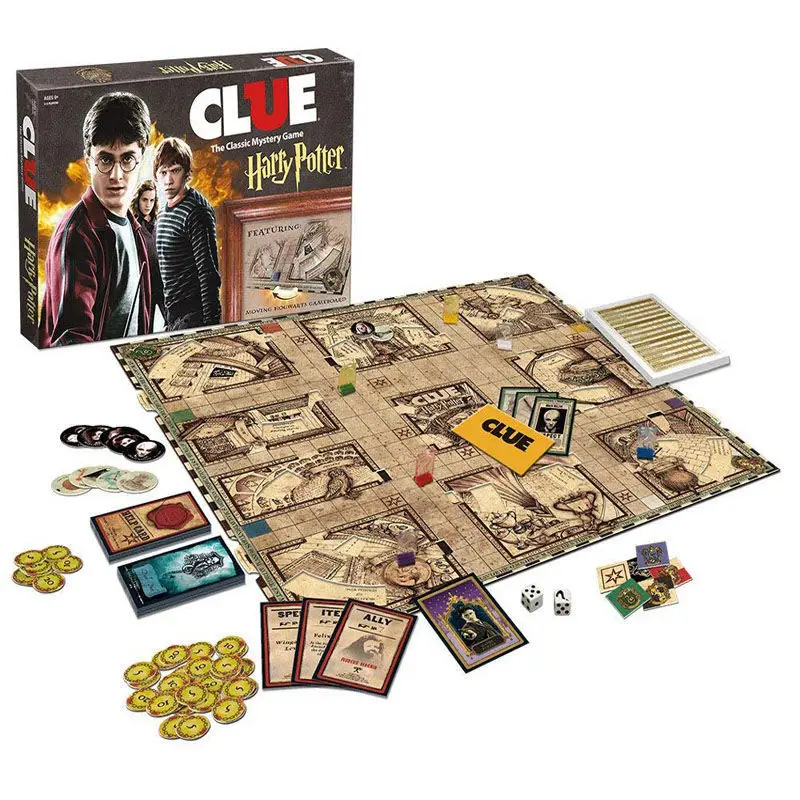 

Harry Potter Deluxe Edition Clue Monopoly Checkers Board Game Card Toys
