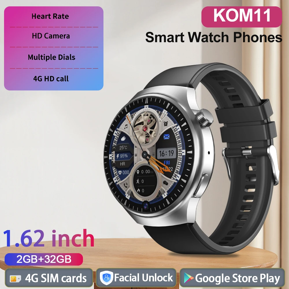Умные часы SERVO KOM11 HD 4G WiFi GPS трек Bluetooth спортивные смарт-часы Android 8.1 Huawei Xiaomi