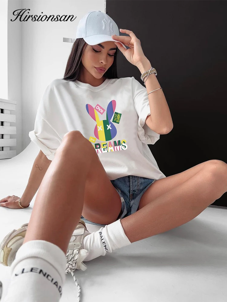 Hirsionsan женская повседневная футболка с коротким рукавом круглым вырезом и