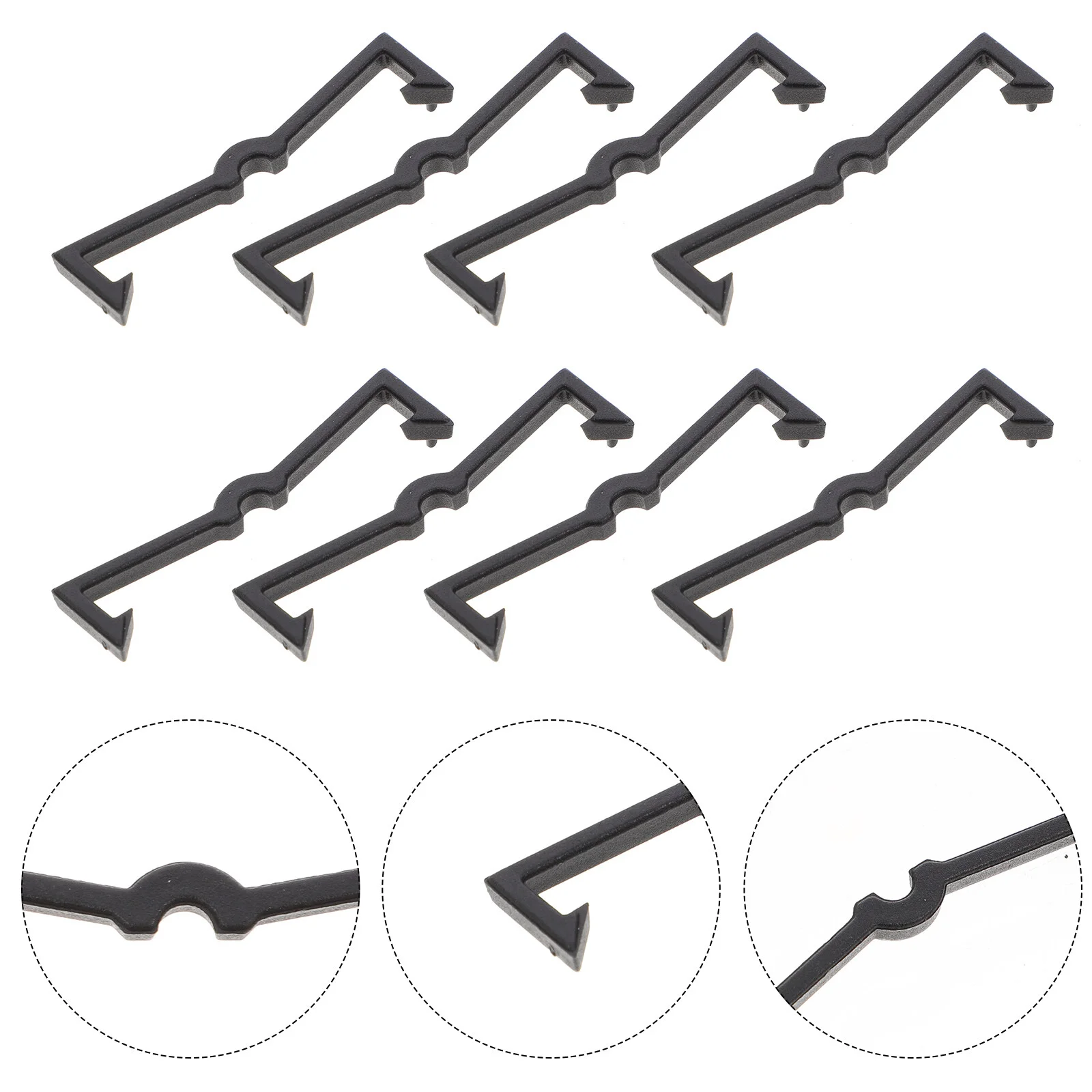 

100 Pcs Hook Fastening Buckle Peg Fixer Pegboard Accessories Heavy Duty Plastic Hangers Locks Shackle Black