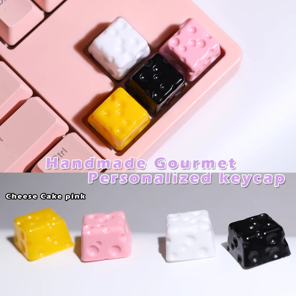 Handmade Gourmet Personalized Cheese Cake KeyCaps For Cherry Mx Switch Mechanical Keyboard Three-dimensional Game ESC Keys