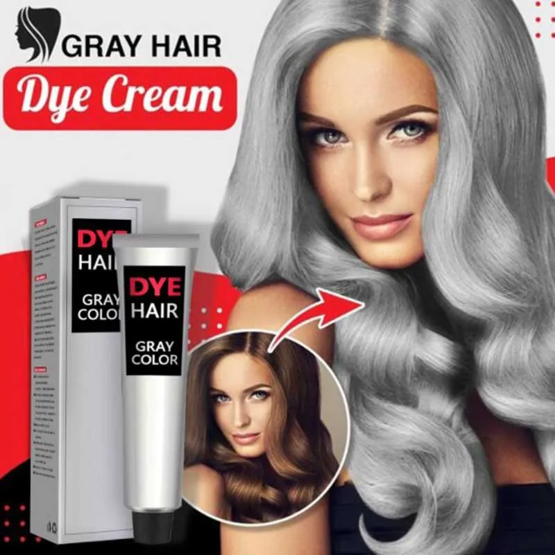 Cream Natural Plant Gray Color Hair Dye Cream Hair Styling F