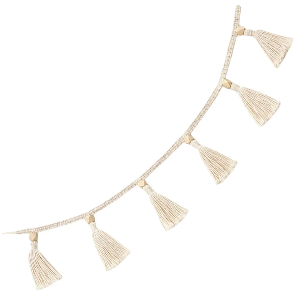 

Wall Woven Tassel Garland Macrame Hanging Decor Ornament Kids Room Creative Multipurpose Adornment Boho Home