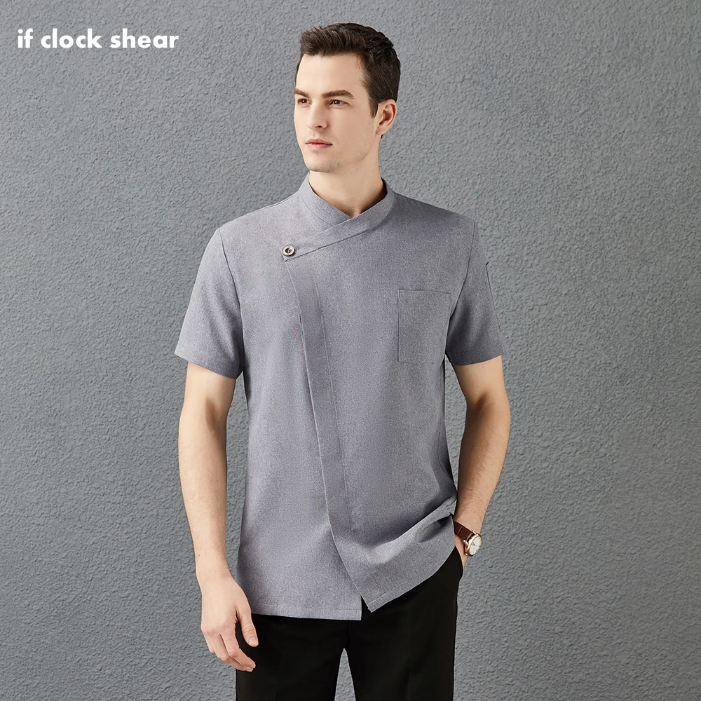 

Short Sleeved Chef Shirt Breathable Catering Work Clothes New Food Service Chef Uniforms Restaurant Hotel Kitchen Chef Jackets