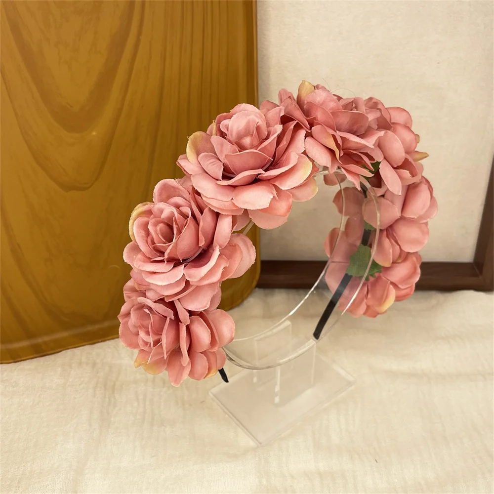 Цветочная гирлянда романтические венки для невесты обруч на голову модные