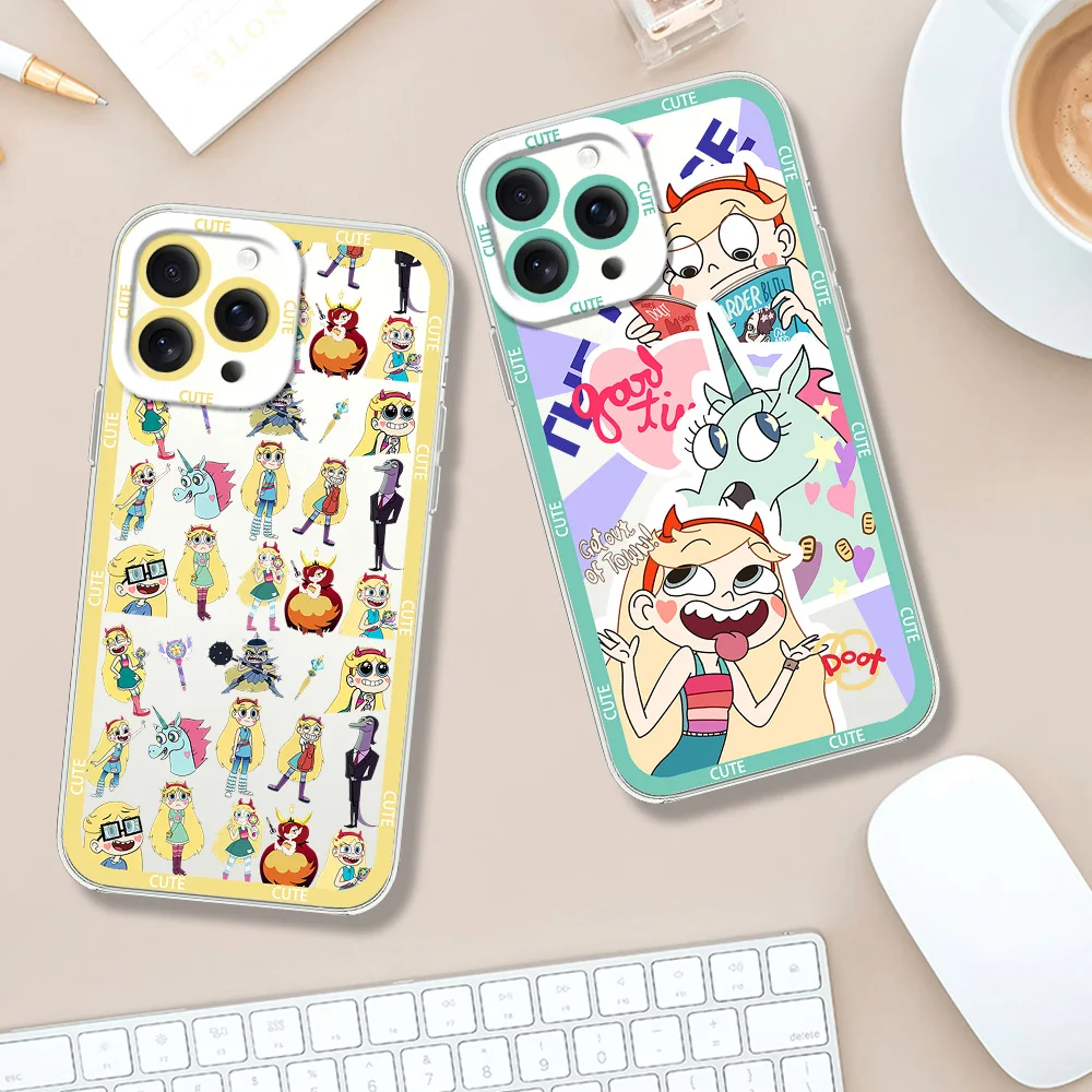 MINISO Прекрасный S-Star против F-Forces of Evil для iphone 11 12 13 14 15 16 прозрачный корпус Mini Plus Pro Max