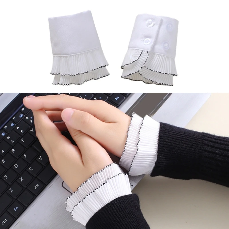 

Wrist Cuffs for Girls Detachable Wrist Cuffs Shirt Skirt Decorative Cuffs