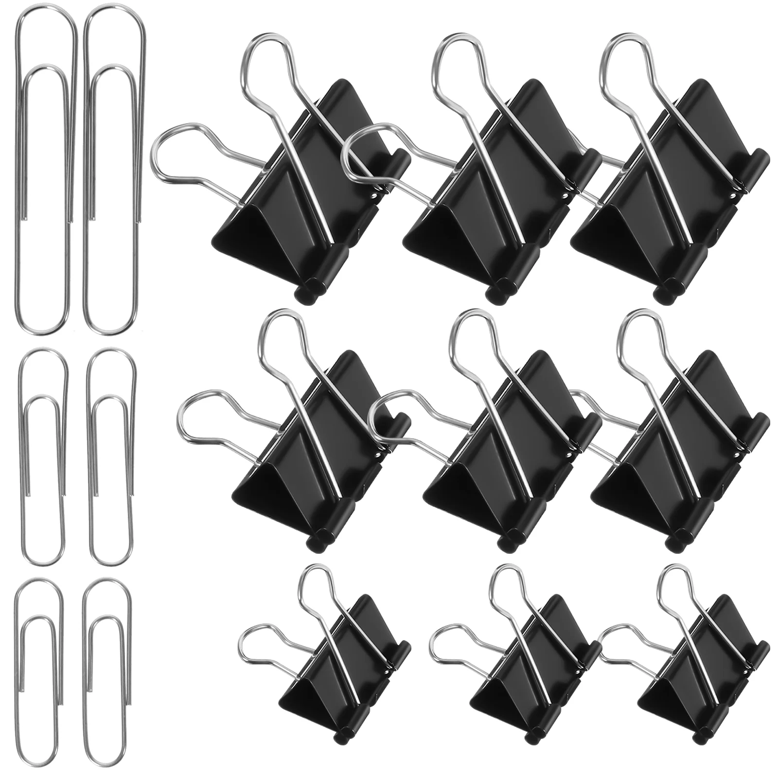 

Paperclip Holders Desk Clips Mini Black Binder Pp Paperclips Assorted Size Office