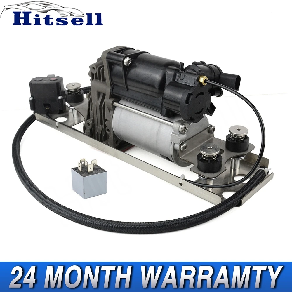 

For BMW E61 2005- Air Suspension Compressor Pump Assembly with Bracket and Solenoid Valve Block 37106793778 37206792855
