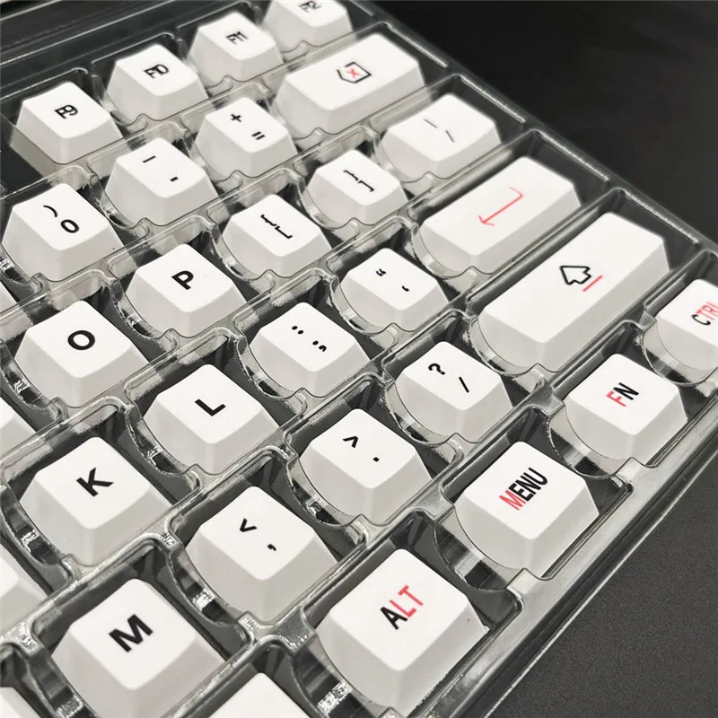 

138 Keys Minimalist White PBT Keycaps Cherry Profile Gaming Mechanical Keyboard Cap Dye Subbed For Kailh Box Gateron Mx Switch