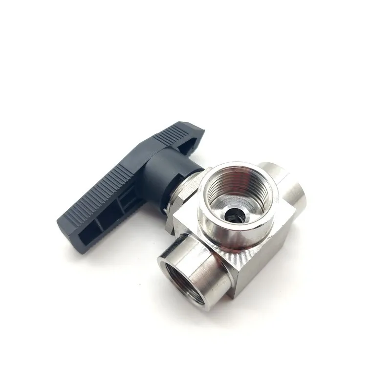 

1 шт., трехсторонний шаровой клапан с внутренней резьбой G1/8 "1/4" 3/8 "1/2" BSP, нержавеющая сталь 304, температура высокого давления, Φ T/L