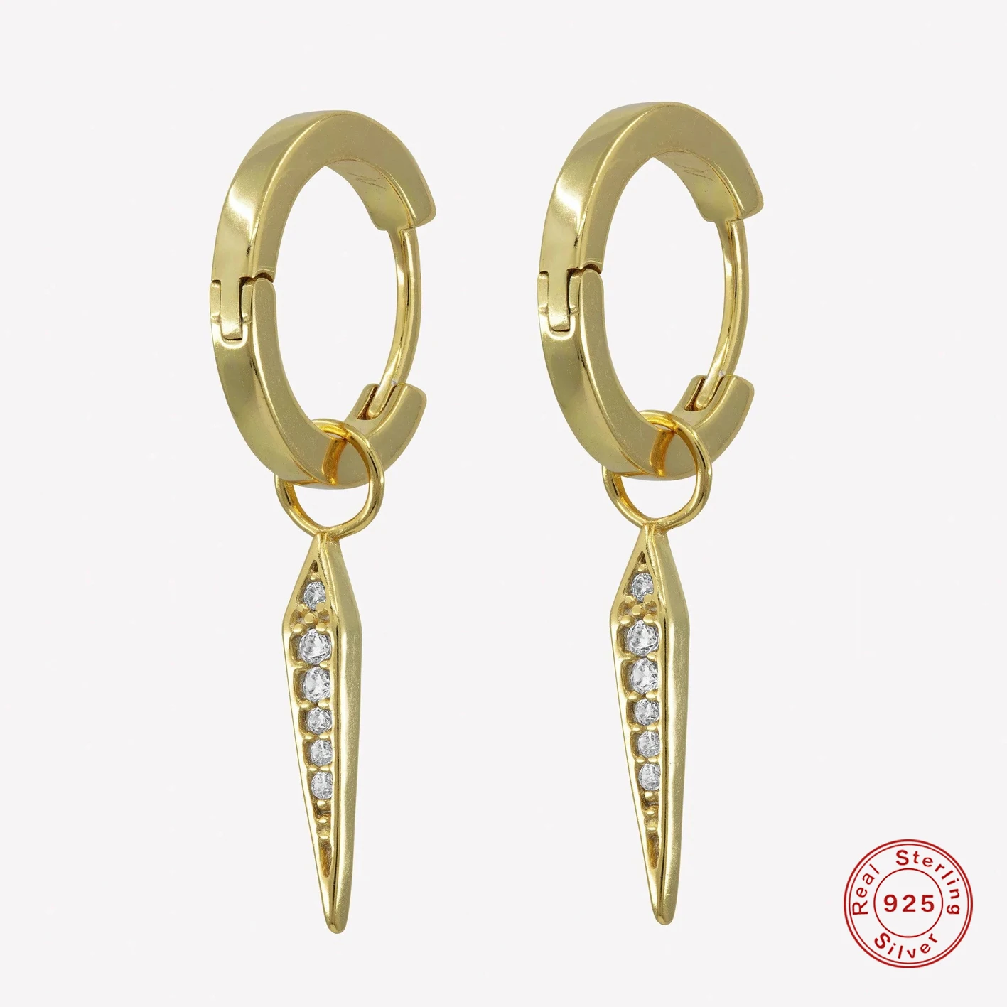 

Женские серьги-подвески из серебра 925 пробы, с фианитом