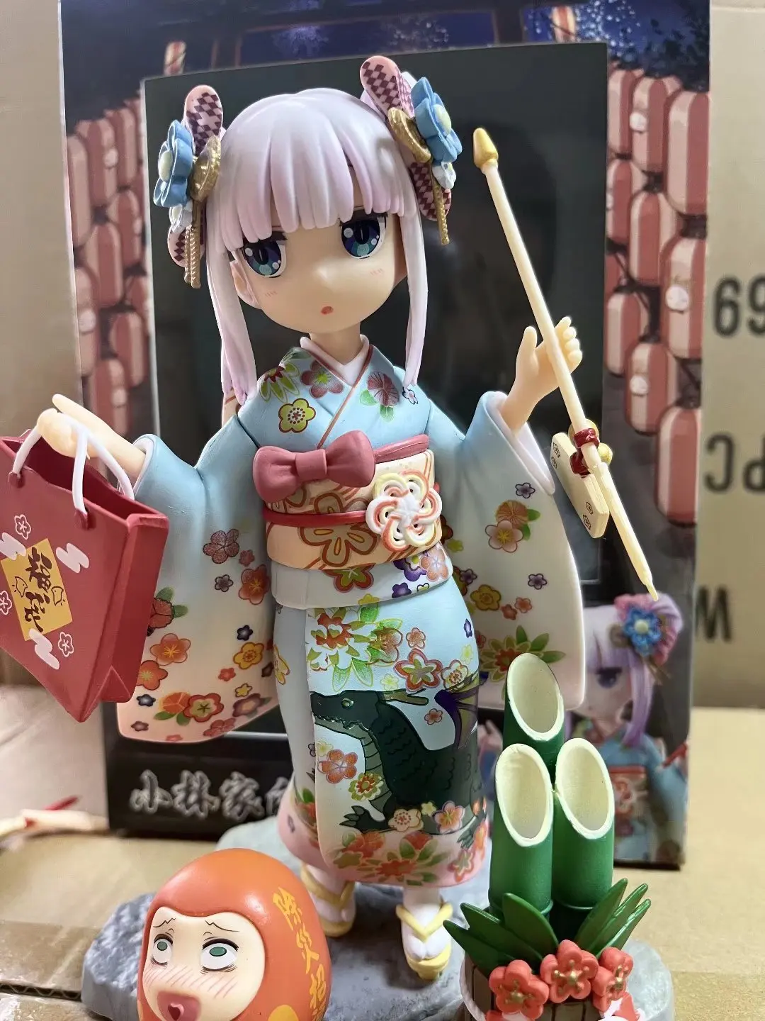 

Miss Kobayashi's Dragon Maid Anime Figure Kanna Kamui 1/6 scale Action Figure Toys Kanna Backpack Girl Figurine Model Doll Gift