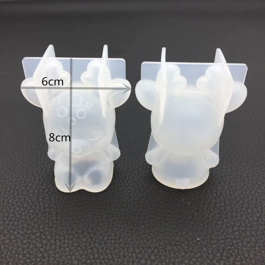 3D Рождественская Силиконовая Форма С Узором Головы Оленя Мягкая Инструменты Для