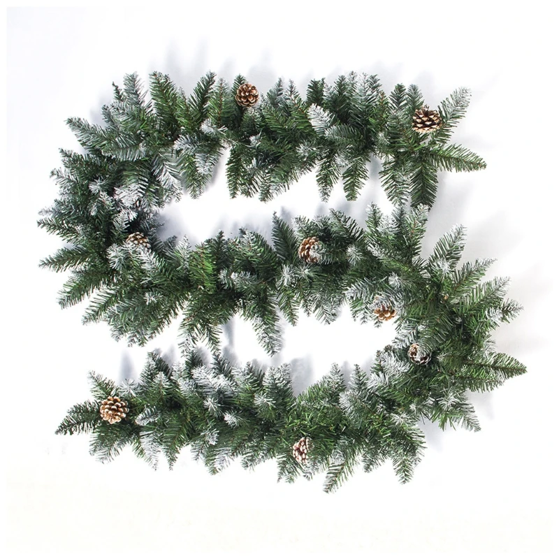 

2.7m Christmas Artificial Vine Garland with Pine Cones Xmas Hanging Wreath Ornaments Home Party Holiday Decoration