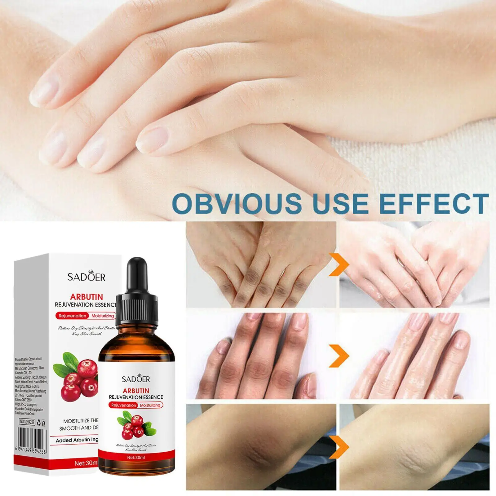 

30ML Arbutin Hyaluronic Acid Serum Face Essence Moisturizing Skin Skin Anti-aging Serum Wrinkle Whiten Care Hot Essence Ant K8P4