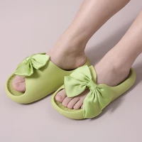 Comwarm Summer Women Slippers Fashion Bow Tie Indoor Non-slip Soft EVA Sole Casual Sandals Beach Home Slipper Ladies Shoes