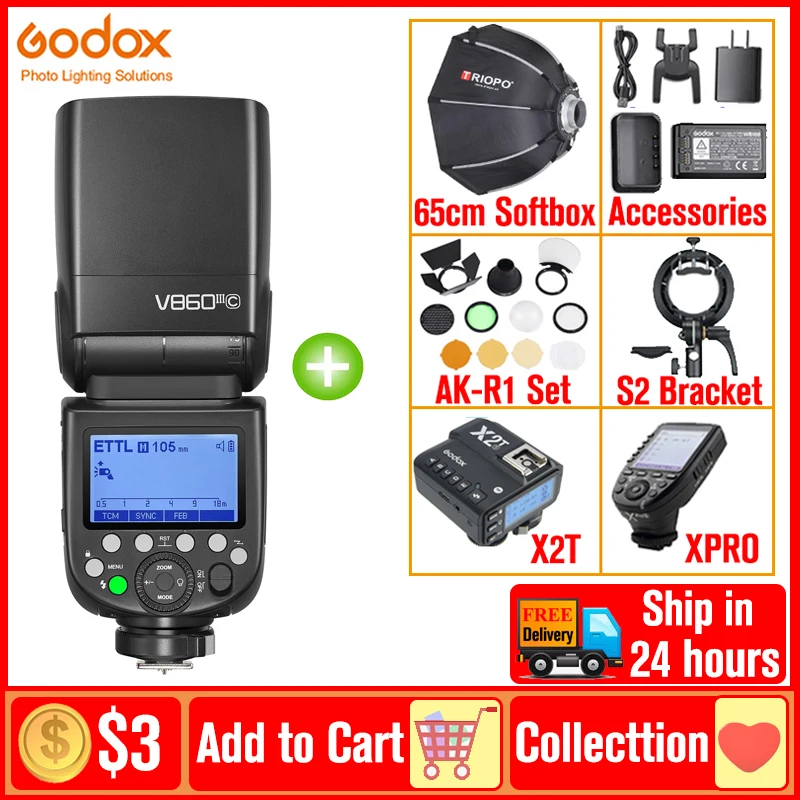 Вспышка Godox V860III V860 III TTL II HSS Speedlite для Canon Sony Nikon Olympus Fuji Panasonic Pentax камер V860II V850II Upgra