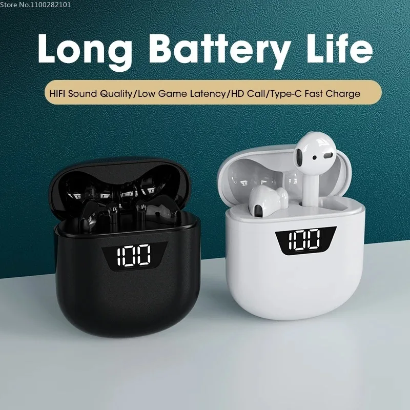 

Wireless Bluetooth Headphones Sports Waterproof TWS Bluetooth 5.0 Earphone HiFi Stereo Earbuds Noise Cancelling Headset with Mic