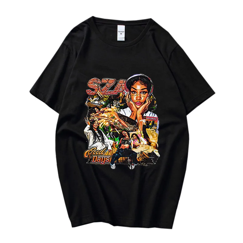 

SZA Famous Singer Good Days Graphic T Shirts WOMEN Aesthetic 100% Cotton T-shirts Summer Casual Tshirts Regular Fit High Street
