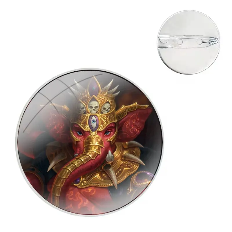 Ganesha индуийский Бог Ганеш булавки значки металлические броши для одежды рюкзака