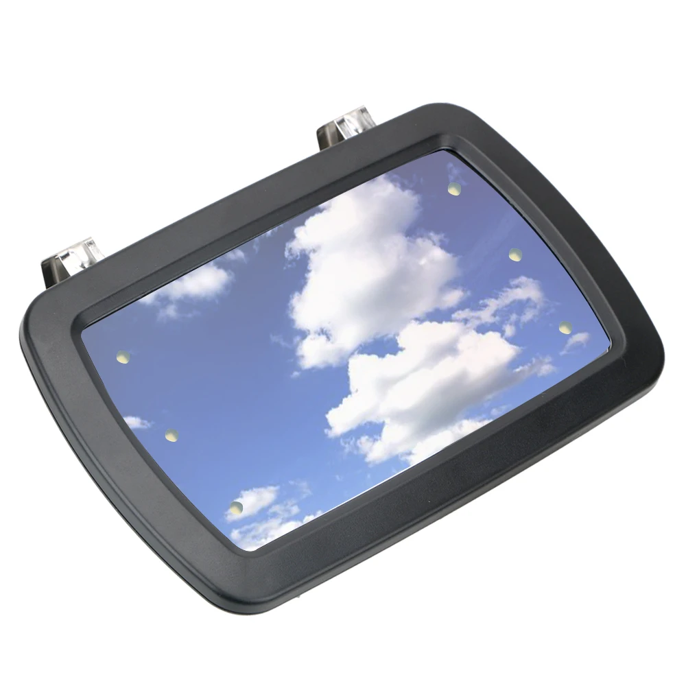 

Vanity Mirror Car Sun Visor Mirror Automobile Make Up Mirror with Six LED Lights Makeup Sun-shading Cosmetic Mirror Universal