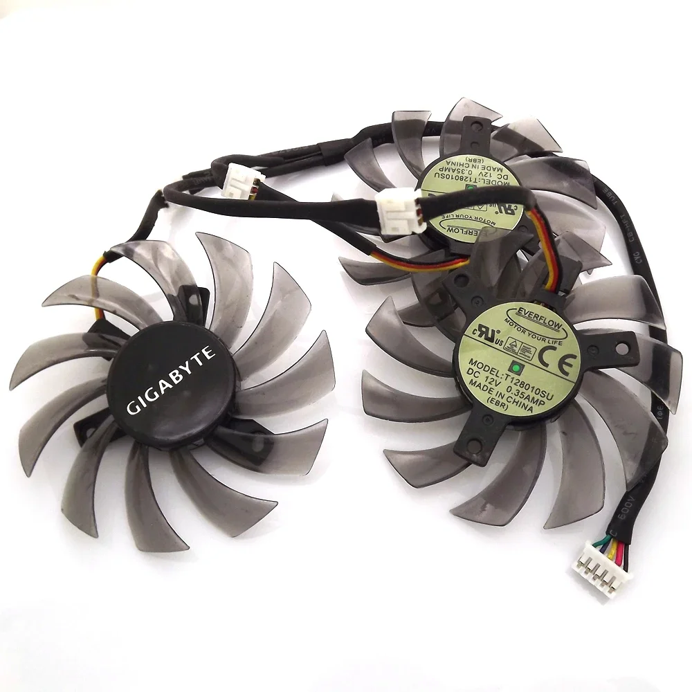 3 шт./лот T 128010 SU 75 мм для Gigabyte GTX460 GTX470 GTX570 GTX580 GTX670 HD5870 Вентилятор охлаждения
