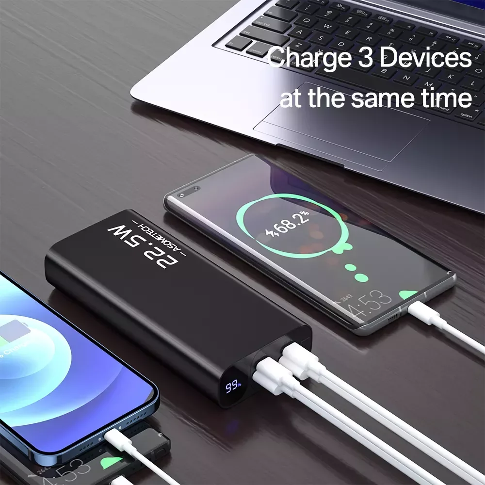 

Bank 20000mAh Portable Charger USB C Type C PD3.0 Quick Charge QC3.0 Fast Charging Powerbank External Battery for