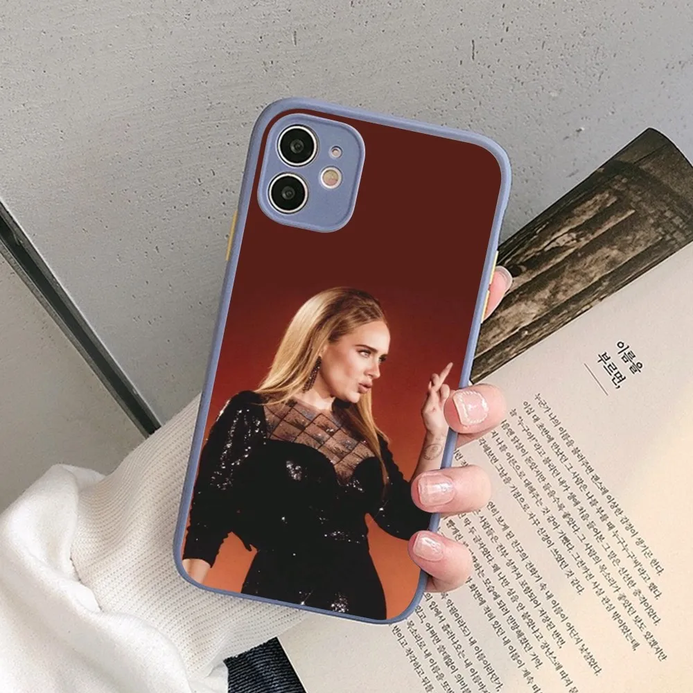 Singer A-Adele-E Phone Case for iPhone 14 11 12 13 Mini Pro Max 8 7 Plus X XR XS MAX Translucent Matte Cover