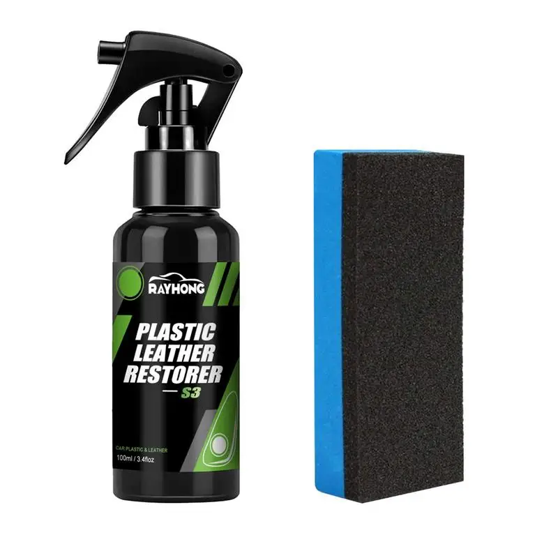 

100ml Car Leather Restorer Auto Interior Plastic Renovator Automobile Parts Cleaner Spray Lasting Gloss Refreshing Restore