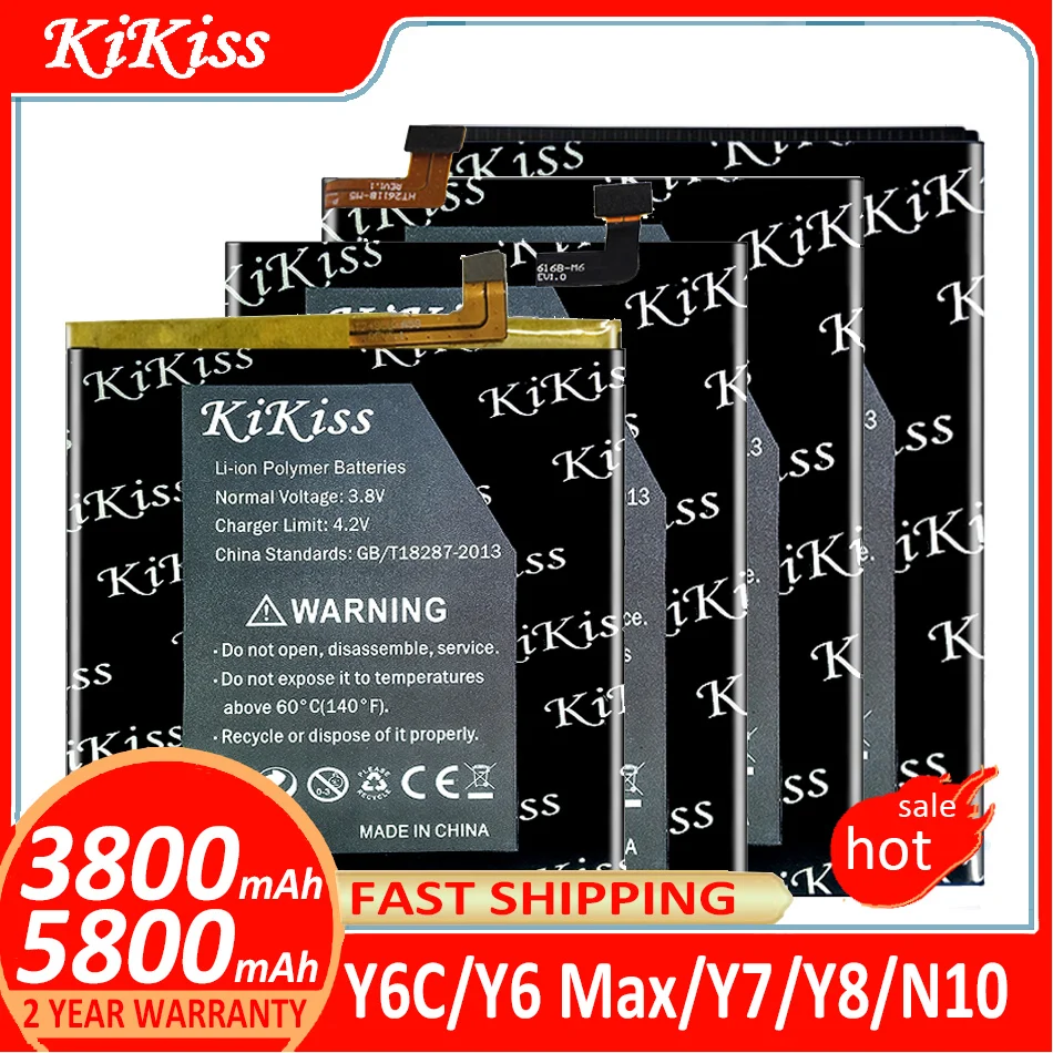 

KiKiss Battery BAT16523200 BAT16514300 BAT18763360 BAT18783400 For Doogee Y6C 5.5/Y6 Max/Y6Max/Y7/Y8/N10 batteries + Track NO