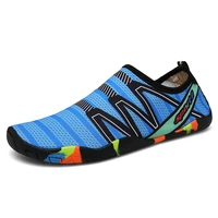 hot sale lovers beach summer beach shoes outdoor swim sneaker in surf aqua leather water shoes striped colorful zapatos hombre
