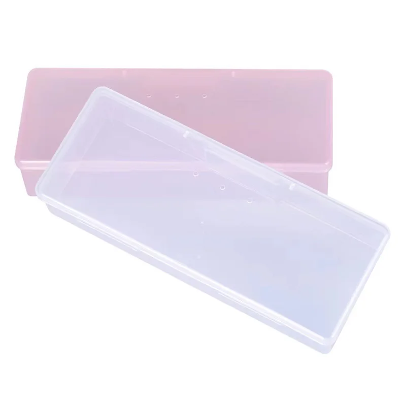 

Pink/White Tattoo Blade needle Storage Box Manual Embroidery Microblading Pen Rectangle Organizer Display Container