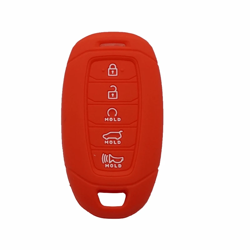 

Xinyuexin автомобильные аксессуары для девочек силиконовый чехол для ключа брелок чехол для Hyundai Palisade Elantra 2019-2021 Бесконтактный пульт дистанционного управления 5 кнопок