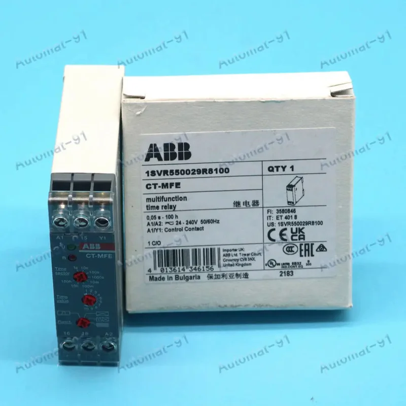 Новое Многофункциональное реле времени abb CT-MFE 1c/o 0 05 s-100h быстрая доставка