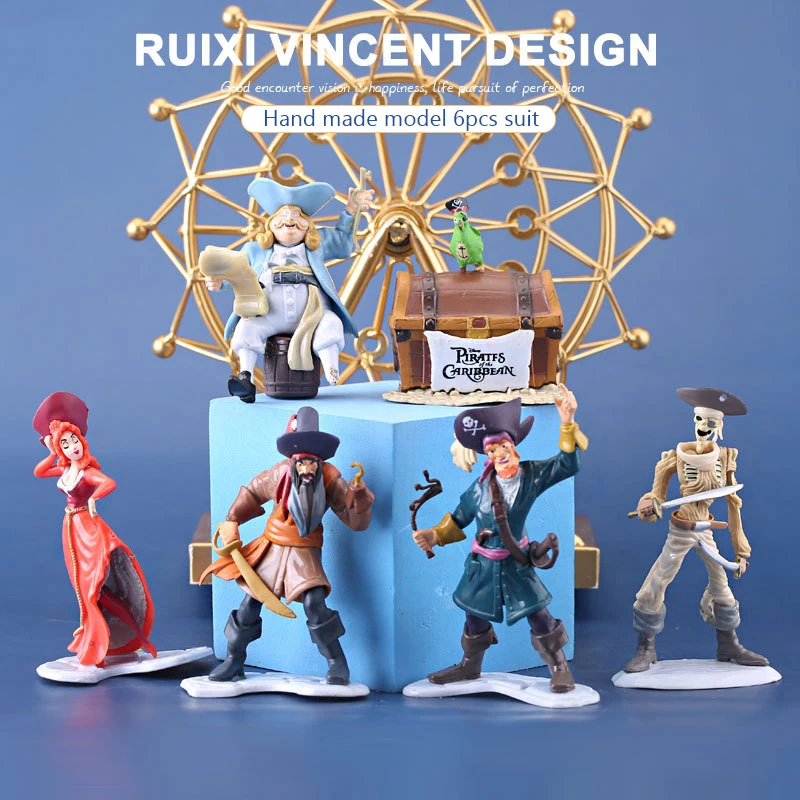 

Pirates of the Caribbean model ornament toy Pirates of the Caribbean action figure cake decoration ornament Captain Jack doll