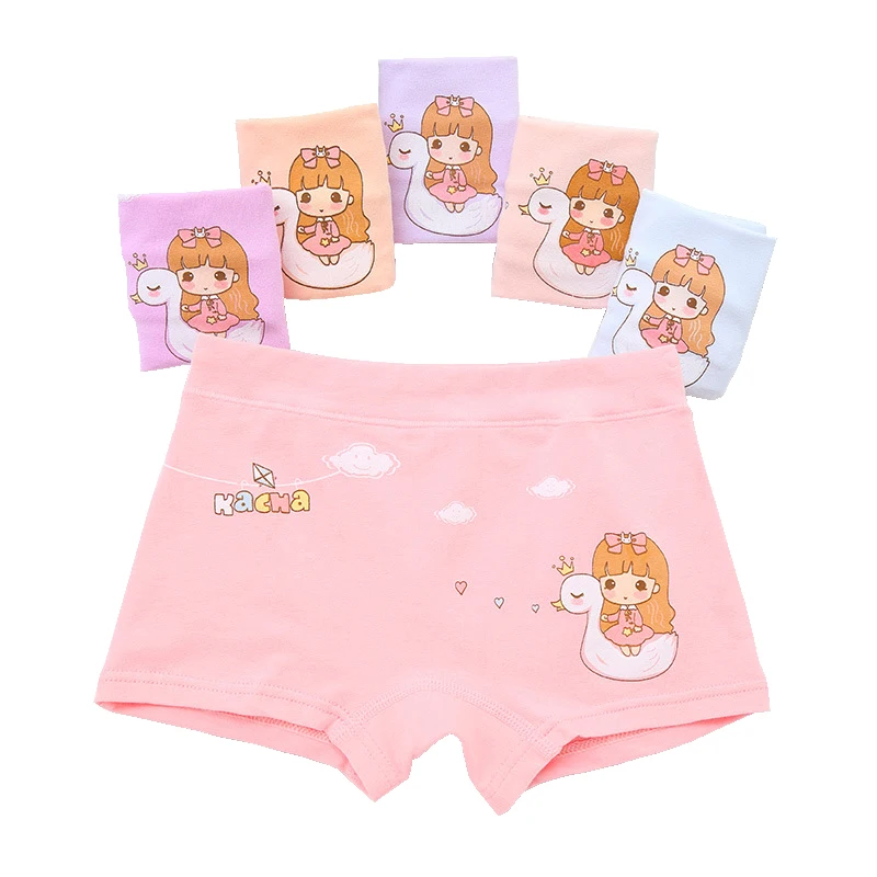 

4pcs/Lot Baby Girl Panties Children Underwear Cotton Kids Cute Cartoon Panti Child Teen Boxer Panty Short Briefs 2-16 Years New