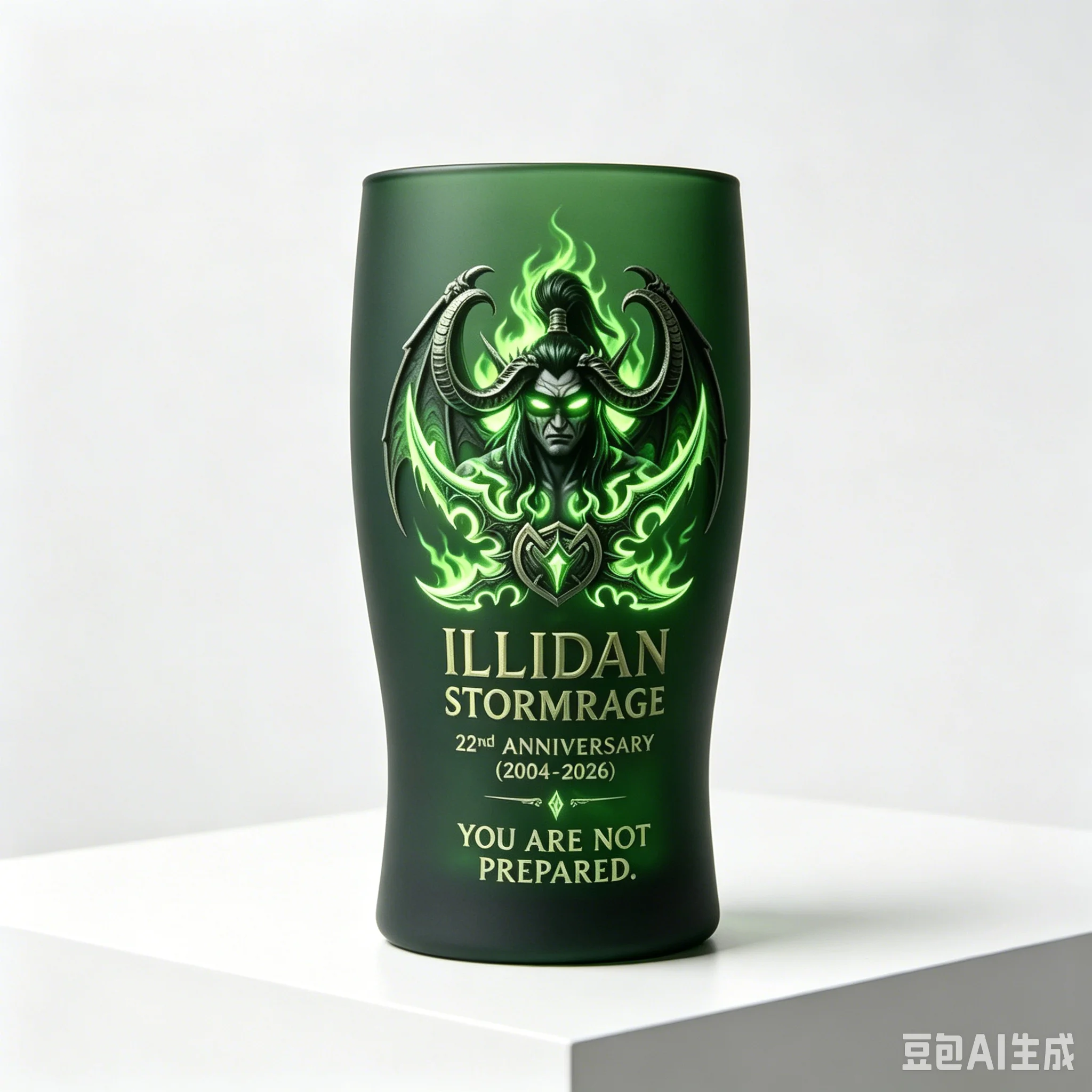 Фото Креативная зеленая кружка для пива World of Warcraft Illidan Stormrage, коллекционная чашка для фанатов игр, для бара, паба, вечеринок №1