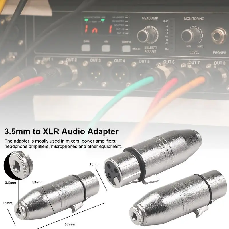 Гнездовой адаптер 3 5 мм для аудиоразъема применяемый на корпусе усилителя