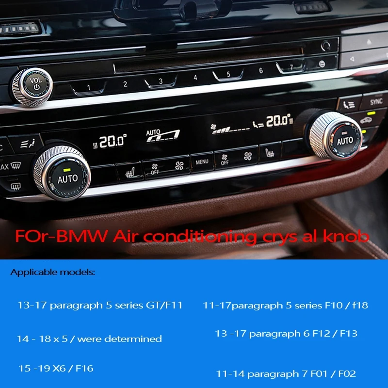 

Car Styling For-BMW 567 Series G30 G38 G32 X3 G01 G08 X4 G02 Crystal Air Conditioning Switch Button Replacement Trim