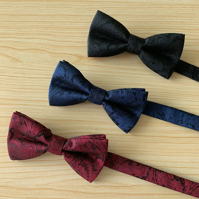 

Men's formal suit Wedding bridegroom retro pattern bow tie Paisley cashew nut pattern bow