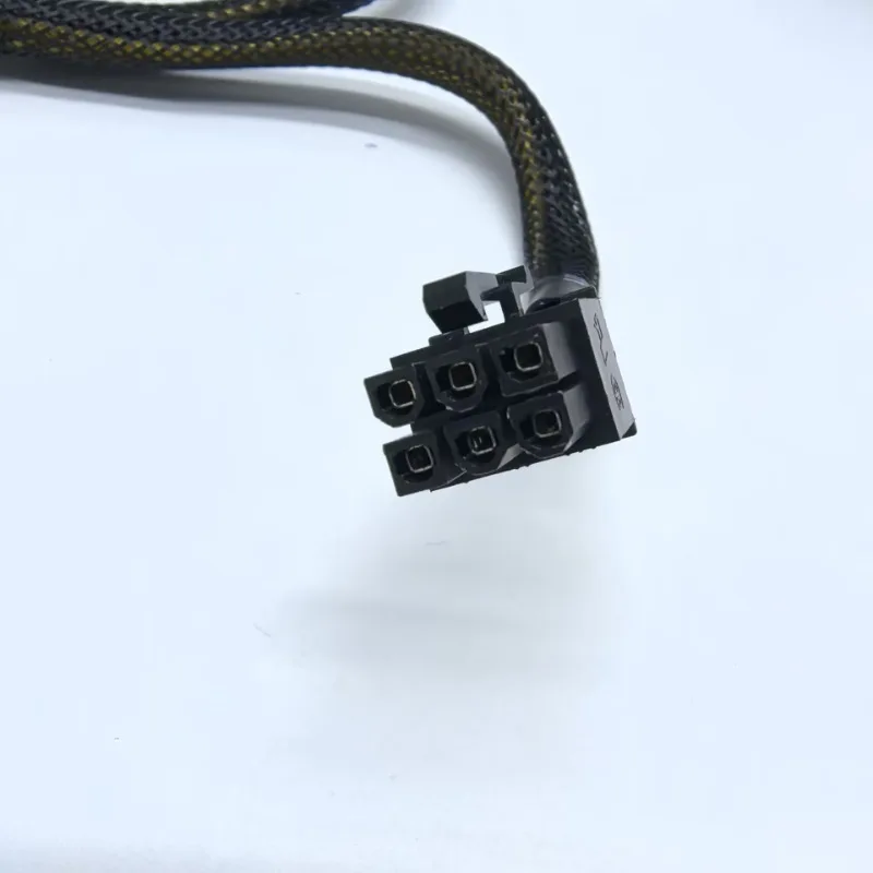 Фото Компьютер ПК PCI-E PCIe Видеокарта ВидеоGPU 8-контактный на 2-портовый двойной 6-контактный кабель питания Шнур с питанием в рукаве Провод 18AWG 20 см №2