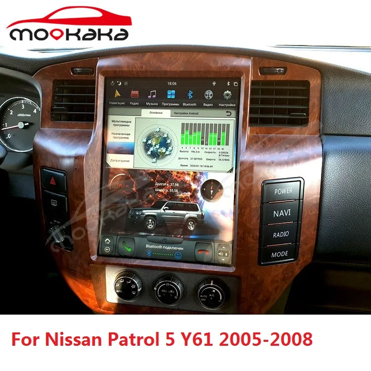 

Автомобильный мультимедийный плеер для Nissan патруль 5 Y61, 2005-2008, Android 9,0, 128 ГГц, радио в стиле Tesla, GPS-навигация, стерео головное устройство PX6