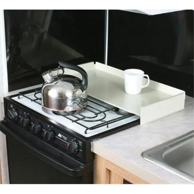 

43557 Stove Top Cover, White - Features a Fit