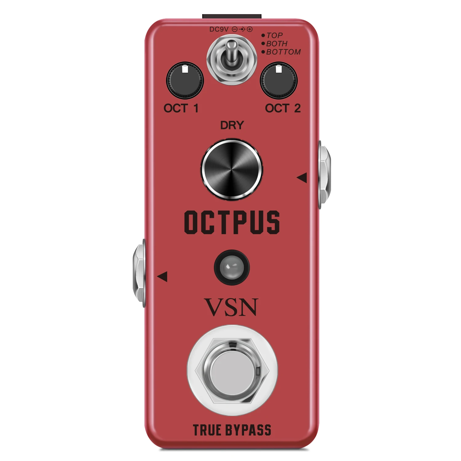 VSN Octpus Octaver Guitar Effect Pedal For Electric Guitars and Bass With True Bypass