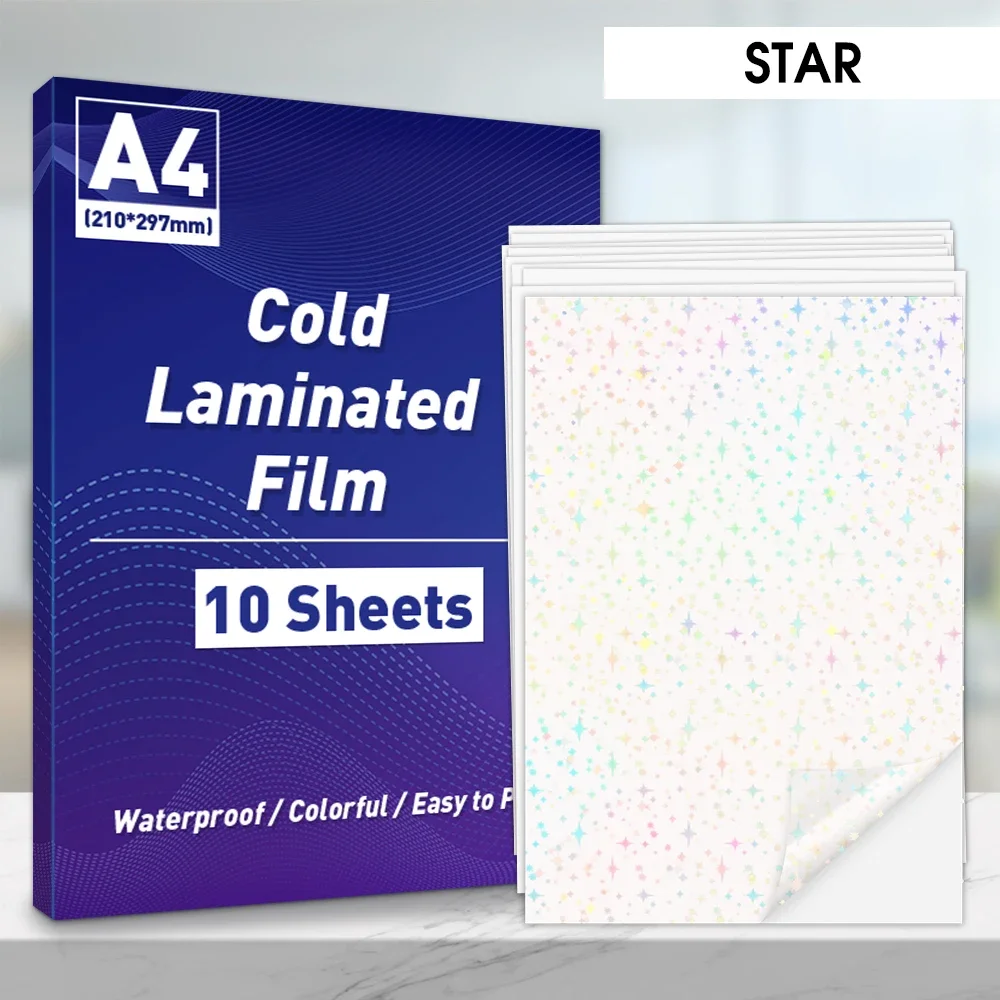 

Laminating Adhesive Foil Paper 10 Sticker Cold Film Laminated Sheets Laminated Transaprent Sheets Self Paper Overlay Size