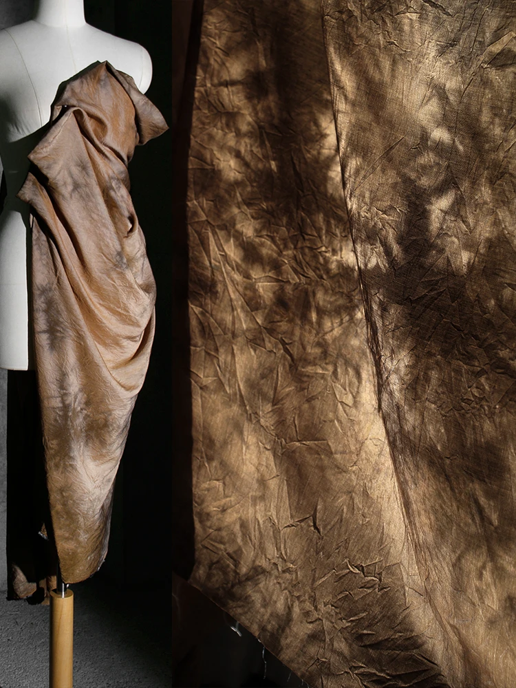 Ткань широкая 50 см x 145 см Ретро нестандартная окрашенная в галстук жареная цветная Новая китайская одежда «сделай сам» Пальто Hanfu модное простое весенне-летнее