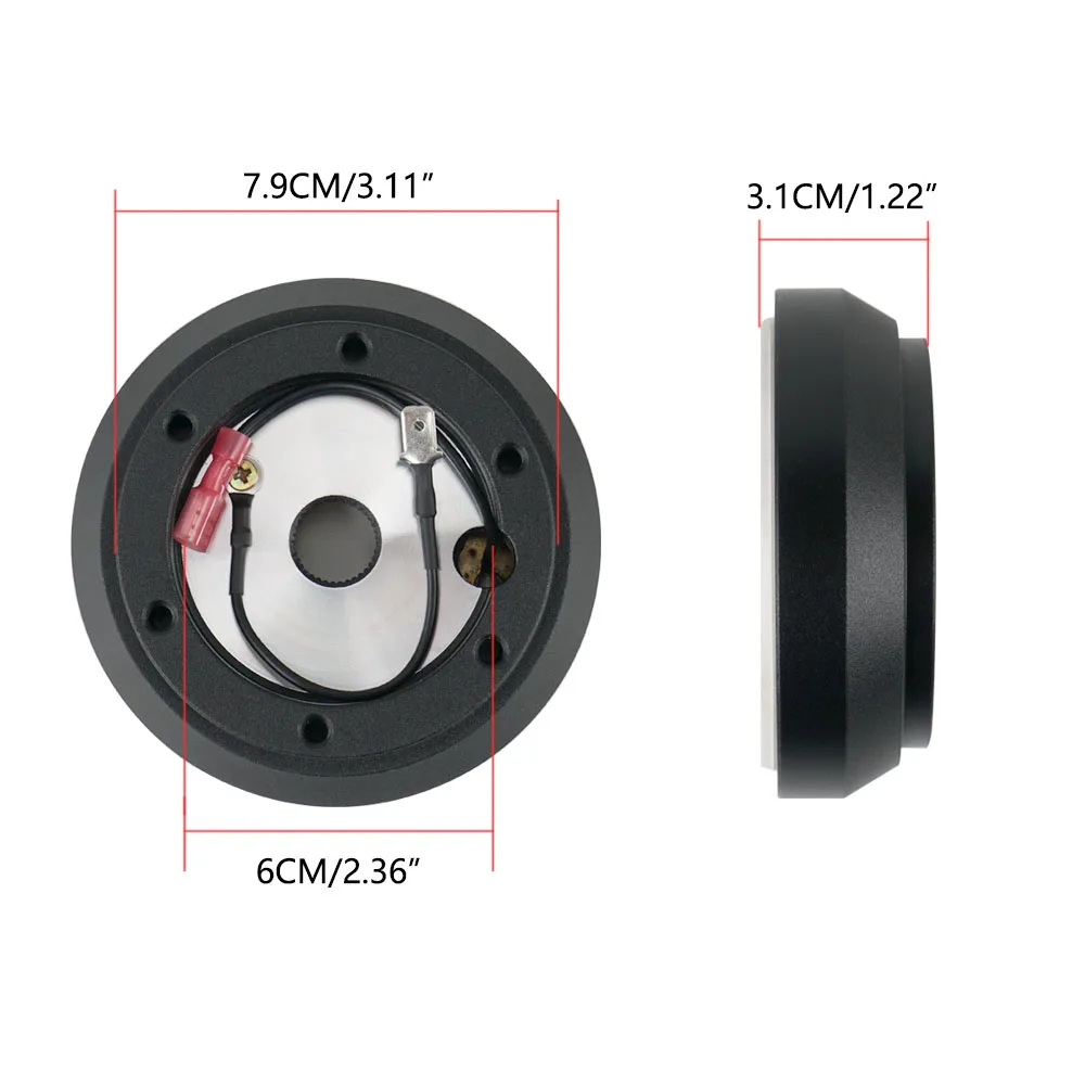 Aluminiowy krótki adapter piasty kierownicy Zestaw szybkiego zwalniania dla Mazda Miata RX-7 RX-8 MX-6 Hyundai Accent Kia Rio Optima