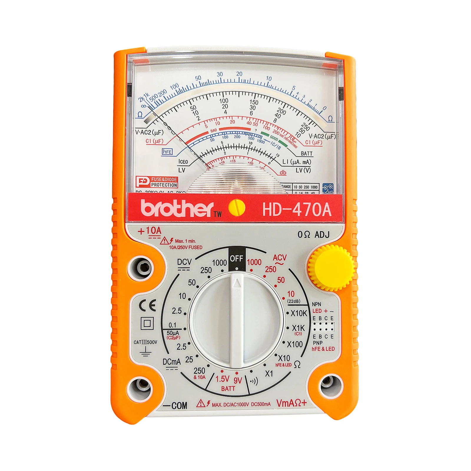 

Brother HD-470A Analog Multimeter High Precision Mechanical Electrician Home Maintenance Pointer Multimeter